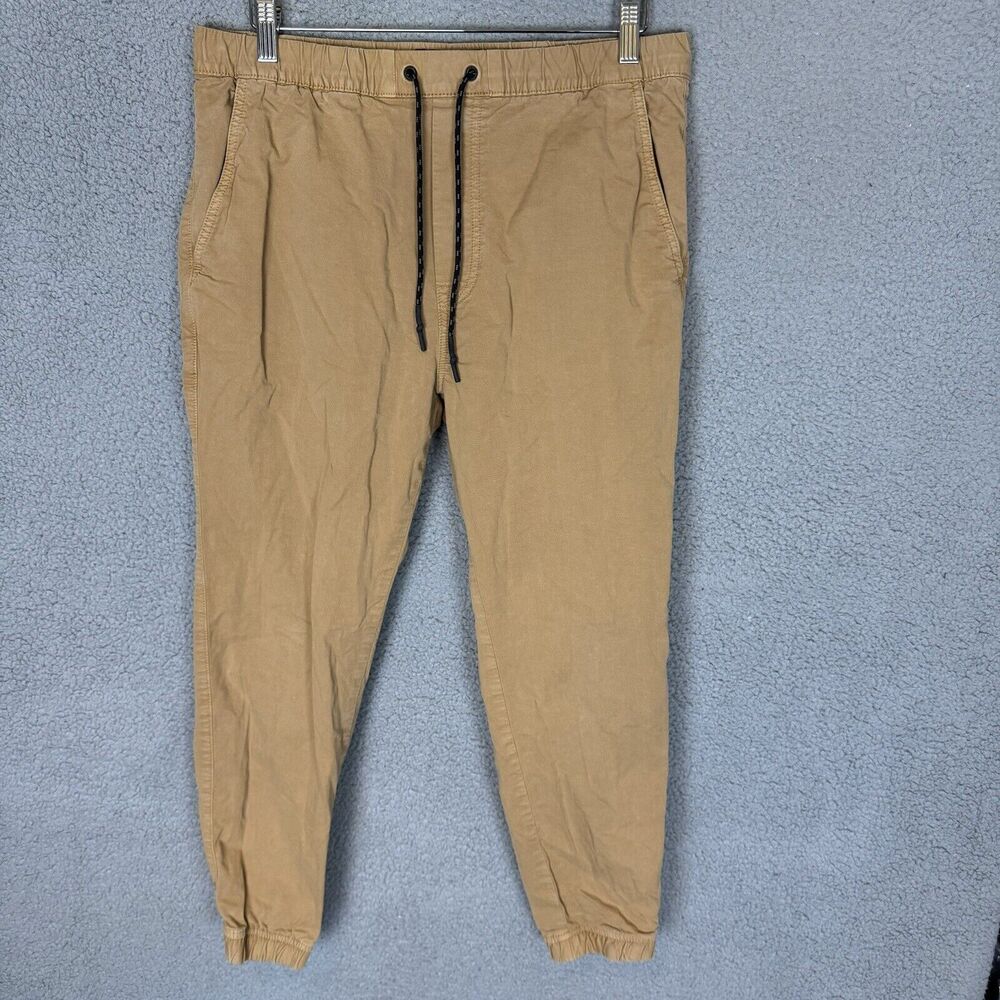 American Eagle Pants Men M Next Level Flex Elastic Waist Drawstring Khaki Jogger